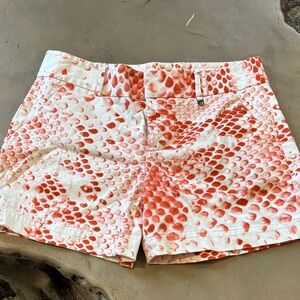 Calvin Klein Orange and White Women's Shorts